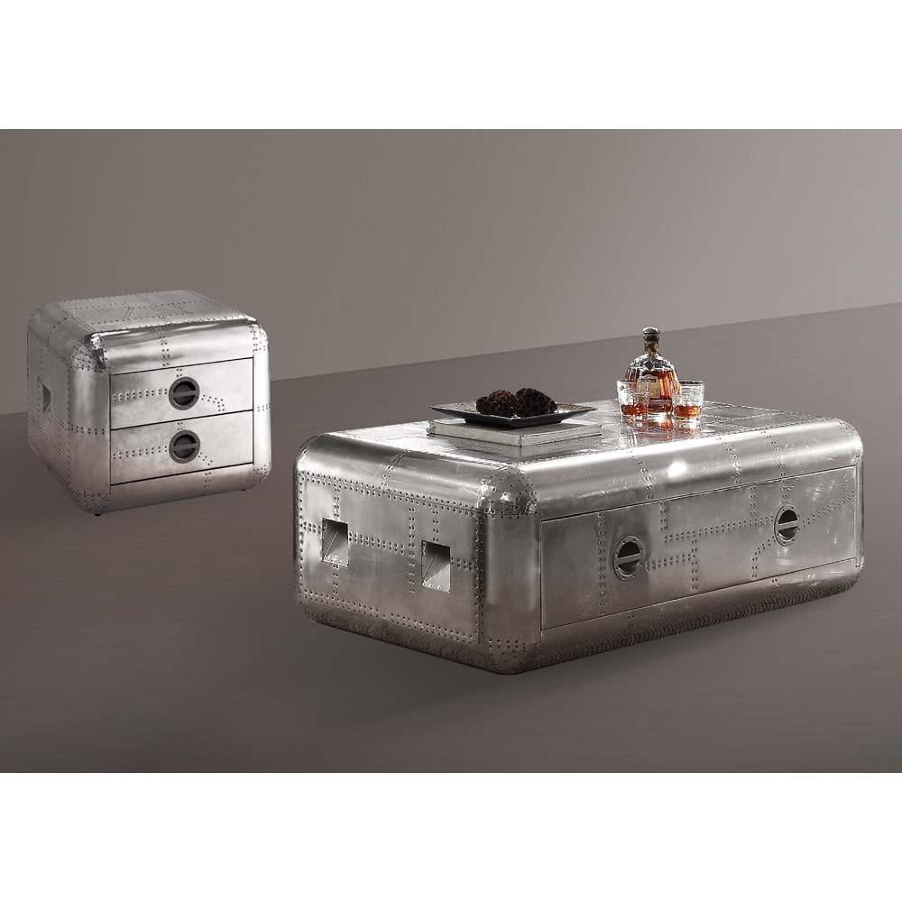 ACME Brancaster Square Coffee Table in Aluminum