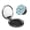 Round Shape, variant on Colorful Flamingo Tropical Leaf Portable Double-Sided Face Mirror Round Shape, Magnifying Compact Pocket Mirror with PU Leather Cover