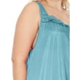 thumbnail image 6 of Ezi Satin Silk Nightgown For Women - Soft & Breathable Womens Sleepwear- Sexy Short Sleeves Womens Sleepwear, M - Plus Size,3X,Jewel Blue, 6 of 9
