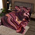 thumbnail image 2 of Marble Bedspread Set Twin Red Golden Marbling Coverlet Set For Kids Boys Girls Teens Stone Pattern Fluid Quilt Set Retro Abstract Art Bedding Set, 2 of 4