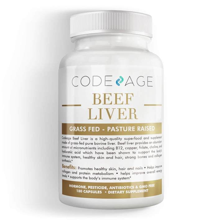 Codeage Grass Fed Beef Liver Supplement Freeze Dried, NonDefatted