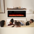 thumbnail image 4 of Electric Fireplace 50 inch Recessed and Wall Mounted Electric Fireplace, Remote Control with Timer,Touch Screen,Adjustable Flame Color and Speed,750W/1500W, 4 of 9