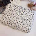 thumbnail image 4 of Yucurem Puffy Quilted Floral Laptop Case, Maple Leaf Padded Laptop Sleeve, Coquette Aesthetic Shockproof Cover for iPad, Computer, Tablet, Notebook, 14.96" x 0.98" x 11.42" (Blue), 4 of 8