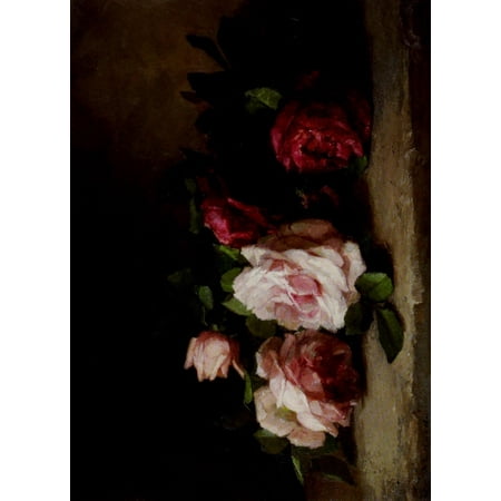 Anna Rose - American Floral Painting Roses Poster Print by Anna Eliza Hardy