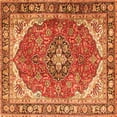 thumbnail image 1 of Ahgly Company Indoor Square Medallion Orange Traditional Area Rugs, 7' Square, 1 of 1