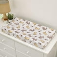 thumbnail image 2 of Disney Classic Pooh Hunny Fun with Piglet and Tigger White and Taupe Super Soft Changing Pad Cover Classic Pooh - Hunny Fun, 2 of 3