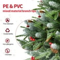 thumbnail image 3 of Soilhill 7ft Snow Frosted Christmas Tree w/2178 PE/PVC Tips, Pinecone & Berries - Holiday Decor, 3 of 10