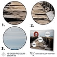 thumbnail image 3 of Designart "Pier in Monochrome I" Landscapes Floater Framed Wall Art Living Room, 3 of 7