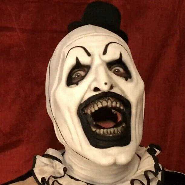 Black Hat Joker Mask Terrifier Art The Clown Cosplay Latex Mask Halloween - Walmart.com