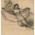 thumbnail image 2 of John Vanderlyn 12x13 Black Ornate Wood Framed Double Matted Museum Art Print Titled: A Muse (1815-1818), 2 of 5