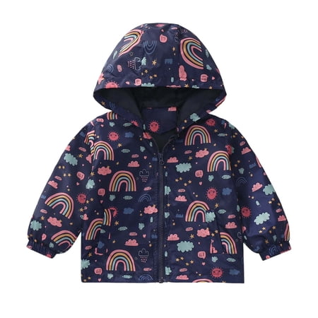 purcolt Toddler Boys Girls Rain Jacket Lightweight Windbreaker Kids Windproof Waterproof Hooded Raincoats for 12Months- 6Years