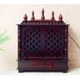 thumbnail image 2 of Wooden Temple With Doors For Home And Office / Wooden Temple / Wall Hanging And Table For Mandir / Mandir For Home / Pooja Ghar, 2 of 5