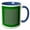 Blue/White, variant on 3drose, Celtic Interwoven Rectangular Knot Pattern 3, 15oz Mug