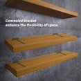 Solid Steel Matte Black Floating Shelf Brackets Rustproof Blind Shelf