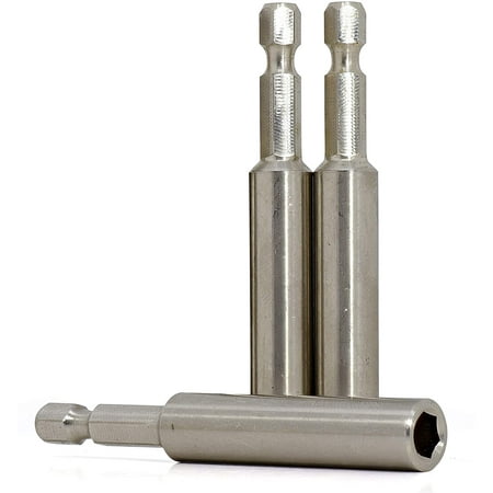 

RamPro Stainless Steel Magnetic Impact Bit Holder 3 x 1/4 (3 Pack)