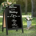 thumbnail image 3 of YEXJ Extra Large Wooden 40x22 Chalkboard, Double-Sided Sidewalk A Frame Chalkboard Sign, Sturdy Sandwich Board for Restaurant, Business or Wedding,Black, 3 of 7