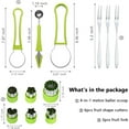 thumbnail image 2 of WuPing 12-Piece Melon Cutter Set, Melon Baller Scoop Set 4-in-1 Fruit Cutter: Stainless Steel Slicer, Scoop, Corer, Peeler, Kitchen Gadgets, 2 of 12