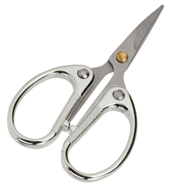 Crochet Scissors, Wide Application Craft Scissors Stainless Steel Vintage Style for Sewing for DIY for Crafts Colorful,Gold,Silver