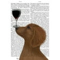 thumbnail image 2 of Fab Funky 15x18 Black Ornate Wood Framed with Double Matting Museum Art Print Titled - Dog Au Vin, Dachshund Gold, 2 of 4
