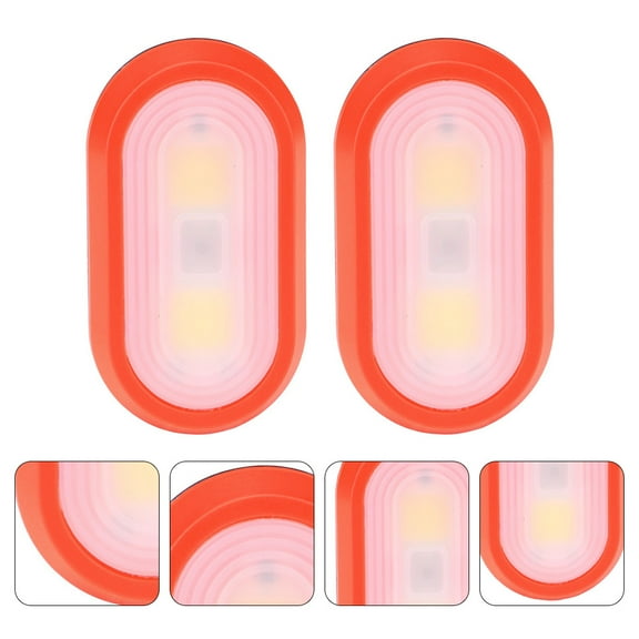 OUNONA 2pcs LED Night Running Lights Red ABS for Runners Outdoor Sports Exercise