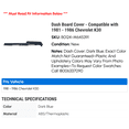 thumbnail image 2 of Dash Board Cover - Compatible with 1981 - 1986 Chevy K30 1982 1983 1984 1985, 2 of 9