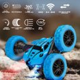 thumbnail image 4 of Hweilai Voiture Cascade Télécommandée 360°, Voiture RC 2.4 GHz, Double Face avec Télécommandes, Lumières de Roue, 4 Batteries, Voiture Tout-Terrain 4WD, 4 of 5