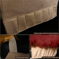 thumbnail image 5 of Eoozwa Winter Car Seat Cushion Wool Polyester Material with Non Slip Base for Cold Weather Comfort Gold Wine Coffee Colors, 5 of 6