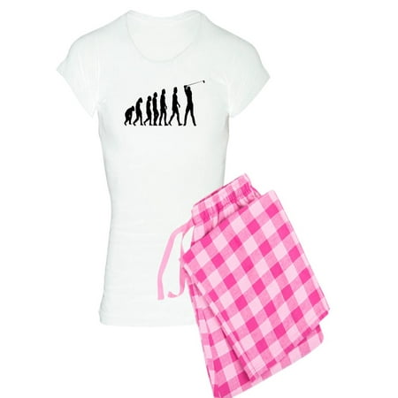 

CafePress - The Evolution Of Golf - Women s Light Pajamas