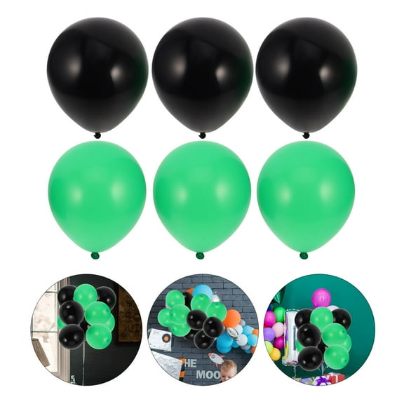 HONMEET Party Balloons Green Black Latex Decor for Birthday Wedding Celebrations