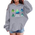thumbnail image 1 of Sudadera con capucha para niñas y niños, sudadera de manga larga con cuello redondo y estampado de moda, jersey con bolsillo, sudadera de poliéster para niñas, 1 of 8