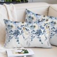 thumbnail image 2 of Blue Wild Flowers Throw Pillow Cover 24 x 36 Inch Decorative Pillow Cover Spring Watercolor Eucalyptus Leaves Floral Lumbar Pillowcase Seasonal Rectangle Cushion Case for Couch Sofa Bed Living Room, 2 of 9
