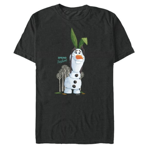Disney Frozen Olaf Spring Fashion - Short Sleeve Blended T-Shirt for Adults - Customized-Dark Heather
