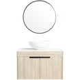 thumbnail image 4 of 30" Bathroom Vanity With Ceramic Art Basin. Wall Mounted White Oak Style. Soft Close Door For Silent Use. Ample Storage. Plywood Cabinet. 24.23" In Height Modern Design Vanity. Oak. Basin & Door., 4 of 6