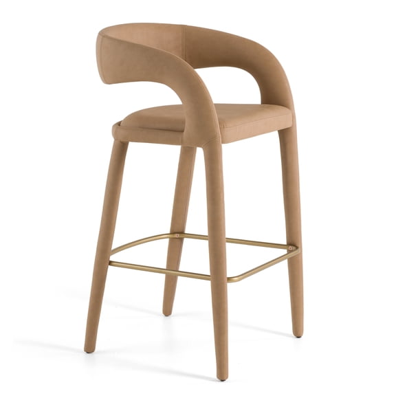 Modrest Faerron - Modern Tan Leatherette Bar Chair
