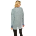 thumbnail image 4 of Haute Edition Women's Heather Contrast Slouchy Cozy Pocket Sweatshirt Tunic, 4 of 6