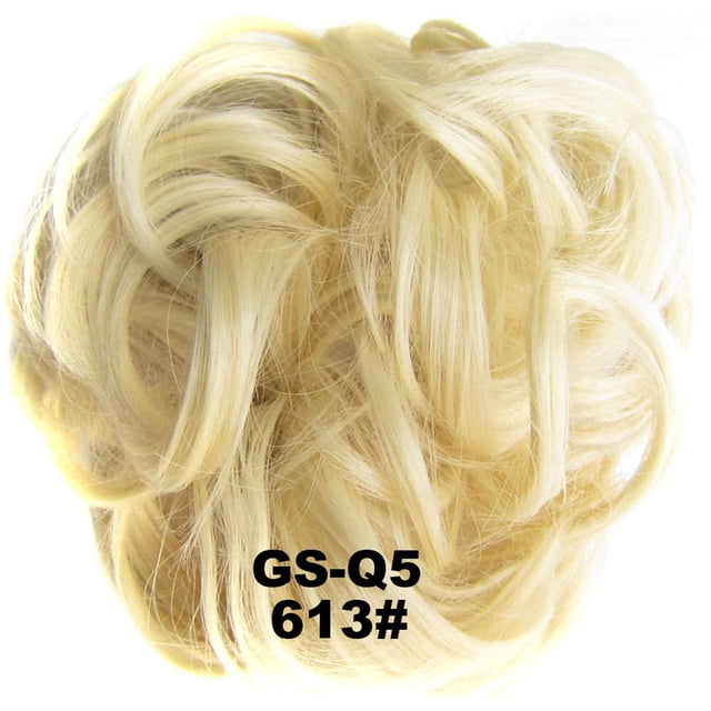 Chignon Humain, Chignon Désordonné Pièce de Cheveux 100 % Chignon Humain Extension Chouchou Chignon Queue de Cheval pour Femmes Chignon Chignon