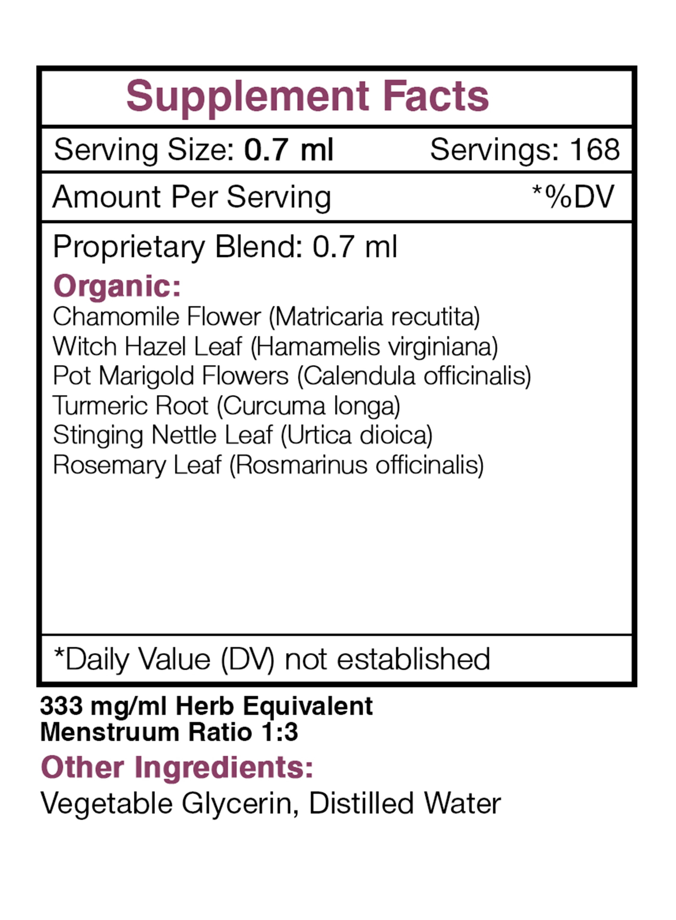 Secrets Of The Tribe Head to Toe Blend Tincture Dietary Supplement, Natural Extract, Made from Chamomile, Witch Hazel, Pot Marigold, Turmeric, Stinging Nettle, Rosemary 4 oz