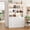 White-2Pcs, variant on IDEALSOUL 71” Tall Bookshelf with Drawers, White Wooden Bookcase with Charging Station & LED Lights, Freestanding Display Cabinet with Shelves & Large Storage Space for Living Room, Office, Bedroom