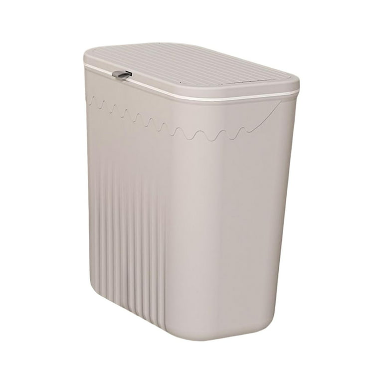 Household Kitchen Trash Can Organizers Rubbish Bin Save Space With Lid  Multifunction Large Capacity Hanging Wall Mounted For Door Corner Gray 