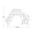 thumbnail image 5 of Mesa Convertible a Banca Plegable De Madera Sólida – Rústico Tratable NATIVO MUEBLES DEL BOSQUE, 5 of 5