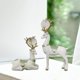 thumbnail image 5 of 2 piezas estatuas de ciervos Macarena escultura de reno adorno de mesa Figura de escritorio Blanco, 5 of 8