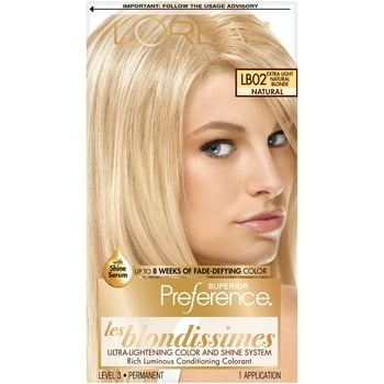 L'Oreal Paris Superior Preference Permanent Hair Color, LB02 Extra Light Natural Blonde