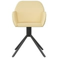 thumbnail image 2 of vidaXL Swivel Dining Chairs 2 pcs Cream Velvet, 2 of 5
