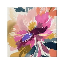 Stupell Industries Abstract Flower Petals Botanical & Floral Painting Gallery Wrapped Canvas Art Print Wall Art, 17 x 17