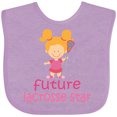thumbnail image 3 of Inktastic Future Lacrosse Star Girl Girls Baby Bib, 3 of 4