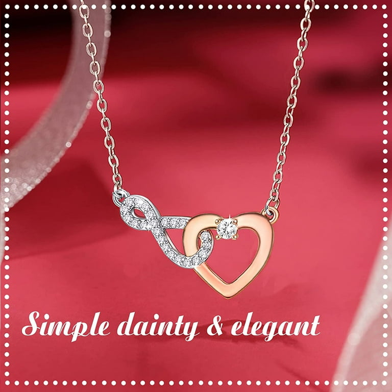 Mother Daughter Necklace Mothers Day Gifts from Daughter Infinity Heart Pendant Necklace Jewelry for Women Mother in Law Mom Birthday Gift