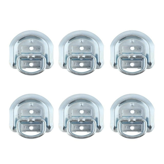 Almencla Set of 6 ATV RV Auto Bolted D- Tie Anchor Recessed Pan for Truck/Flatbed