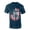 Heather Navy, variant on Mens Disc Golf Tshirt Distressed Vertical Disc Golf American Flag Short Sleeve T-shirt-Heather Royal-xl