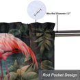 thumbnail image 5 of Pink Flamingo Printed Window Curtains Valances Palm Leaf Floral Tropical Bird Rod Pocket Window Valance for Living Room Bathroom Bedroom Kitchen 54 by 18 in, 1 Panel, 5 of 6
