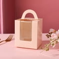 thumbnail image 5 of Hzzsbu Cupcake Boxes, 10 Pcs Single Paper Cupcake Holder Containers, Candy Cookies Desserts Gift Boxes with Window and Handle for Wedding Birthday Party, 5 of 7